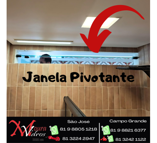 JANELA PIVOTANTE DE BANHEIRO